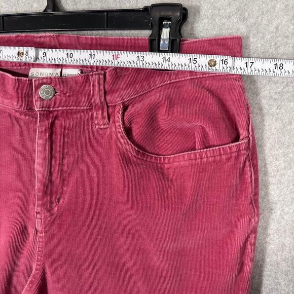 Sonoma Pants Womens 12 Pink Corduroy Academia Twee Soft Girl‎ Book Smart Dusty - Picture 4 of 9